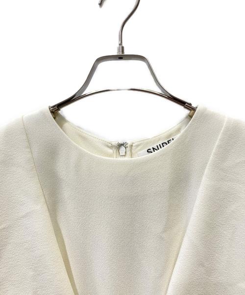 Snidel（スナイデル）Snidel (スナイデル) ジョーゼットミニフレアワンピース ホワイト サイズ:Sの古着・服飾アイテム