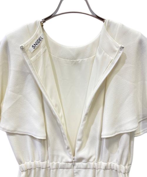 Snidel（スナイデル）Snidel (スナイデル) ジョーゼットミニフレアワンピース ホワイト サイズ:Sの古着・服飾アイテム