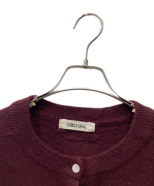 COCODEAL（ココディール）COCODEAL (ココディール) ニットショートカーディガン ボルドー サイズ:2の古着・服飾アイテム