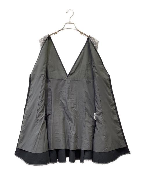Mystrada（マイストラーダ）Mystrada (マイストラーダ) ツイードミニジャンパースカート ブラック×ホワイト サイズ:38の古着・服飾アイテム