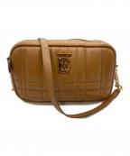 BURBERRYバーバリー）の古着「Ⅼolaキルティングショルダーバッグ」｜ブラウン