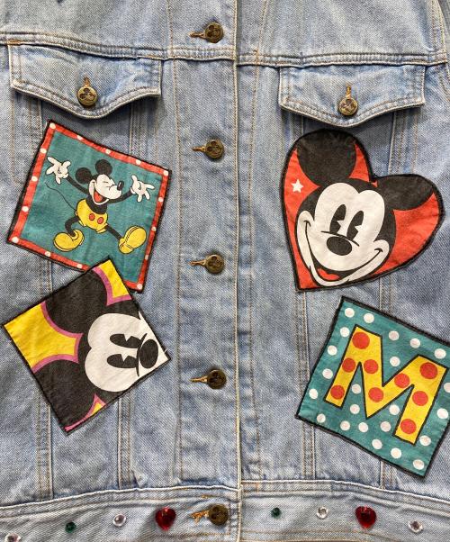 MICKEY&CO（ミッキー アンド コー）MICKEY&CO (ミッキー アンド コー) Vintage MICKEY デニムジャケット アイスブルー サイズ:不明の古着・服飾アイテム
