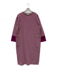 harriss（ハリス）の古着「ボーダーワンピース」｜パープル