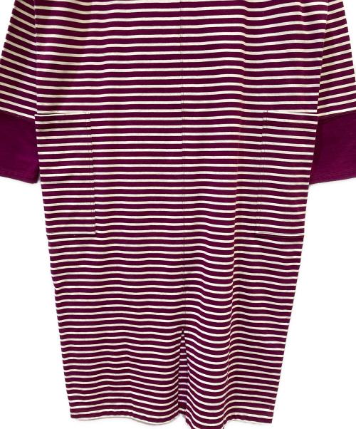 harriss（ハリス）harriss (ハリス) ボーダーワンピース パープル サイズ:３６ 未使用品の古着・服飾アイテム