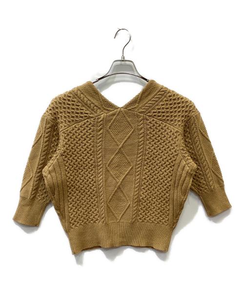 The Virgnia（ザ ヴァージニア）The Virgnia (ザ ヴァージニア) Vネックニット ブラウン サイズ:900 未使用品の古着・服飾アイテム