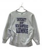 Champion REVERSE WEAVEチャンピオン リバース ウィーブ）の古着「80s Reverse Weave 4段プリントクルーネックスウェット」｜ライトグレー