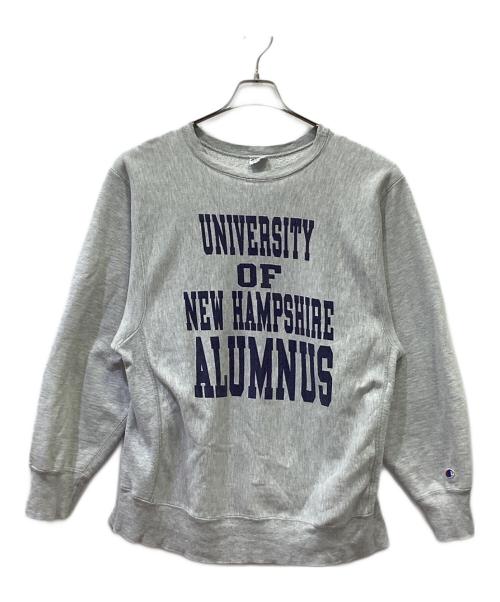 Champion REVERSE WEAVE（チャンピオン リバース ウィーブ）Champion REVERSE WEAVE (チャンピオン リバース ウィーブ) 80s Reverse Weave 4段プリントクルーネックスウェット ライトグレー サイズ:XLの古着・服飾アイテム