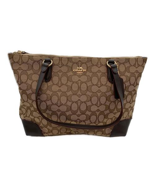 COACH（コーチ）COACH (コーチ) シグネチャー トートバッグ ブラウンの古着・服飾アイテム