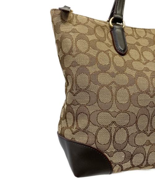 COACH（コーチ）COACH (コーチ) シグネチャー トートバッグ ブラウンの古着・服飾アイテム