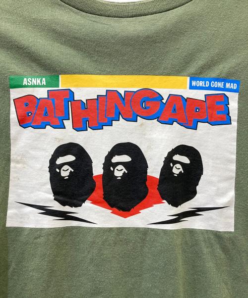 A BATHING APE（アベイシングエイプ）A BATHING APE (アベイシングエイプ) 半袖Tシャツ グリーン サイズ:XLの古着・服飾アイテム