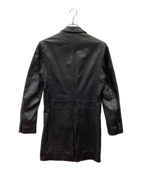 black by VANQUISH（ブラック バイ バンキッシュ）black by VANQUISH (ブラック バイ バンキッシュ) ラムレザーコート ブラック サイズ:Sの古着・服飾アイテム