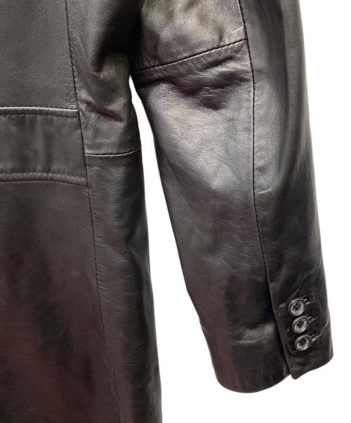 black by VANQUISH（ブラック バイ バンキッシュ）black by VANQUISH (ブラック バイ バンキッシュ) ラムレザーコート ブラック サイズ:Sの古着・服飾アイテム