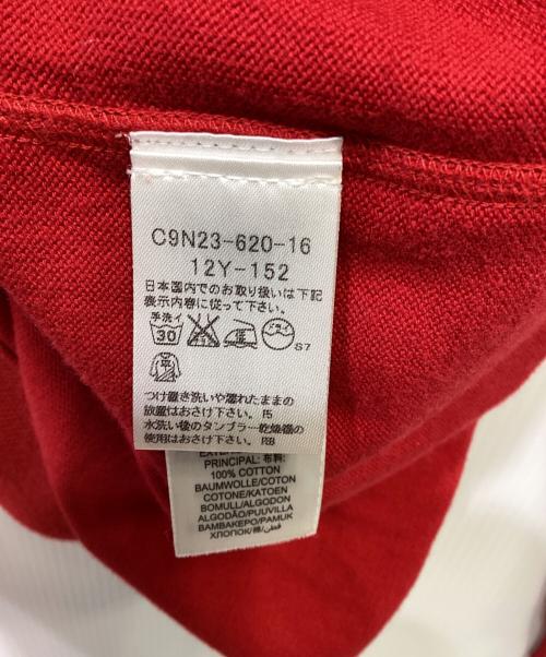 BURBERRY（バーバリー）BURBERRY (バーバリー) エルボーパッチ付きニット レッド サイズ:152cmの古着・服飾アイテム