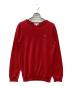 BURBERRY（バーバリー）の古着「エルボーパッチ付きニット」｜レッド