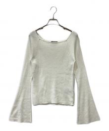 YANUK（ヤヌーク）の古着「シルク混フレアスリーブニット」｜ホワイト