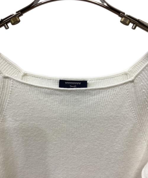 YANUK（ヤヌーク）YANUK (ヤヌーク) シルク混フレアスリーブニット ホワイト サイズ:Fの古着・服飾アイテム