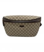 GUCCIグッチ）の古着「GGスプリーム ボディバッグ」｜ブラウン