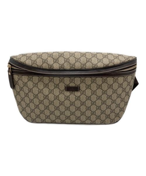 GUCCI（グッチ）GUCCI (グッチ) GGスプリーム ボディバッグ ブラウンの古着・服飾アイテム