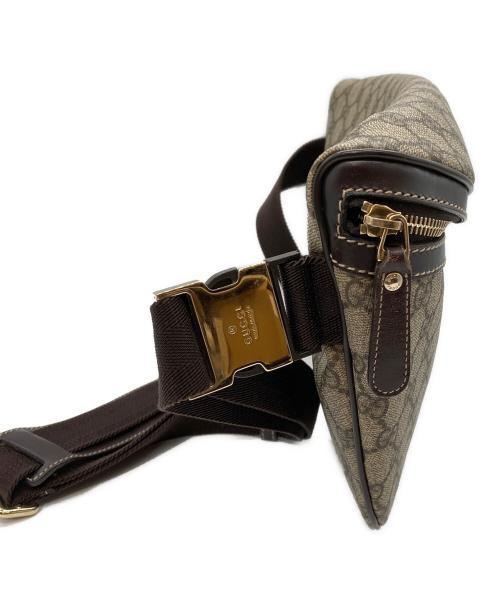 GUCCI（グッチ）GUCCI (グッチ) GGスプリーム ボディバッグ ブラウンの古着・服飾アイテム