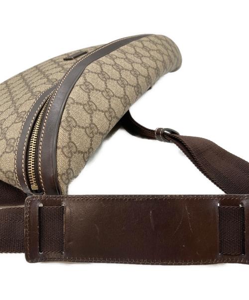 GUCCI（グッチ）GUCCI (グッチ) GGスプリーム ボディバッグ ブラウンの古着・服飾アイテム