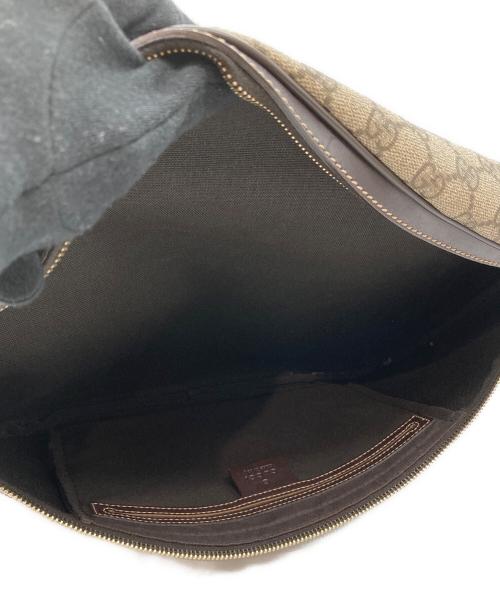 GUCCI（グッチ）GUCCI (グッチ) GGスプリーム ボディバッグ ブラウンの古着・服飾アイテム