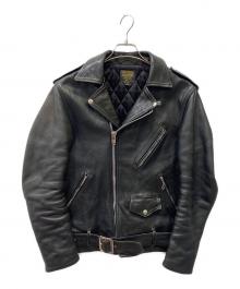 FINE CREEK LEATHERS（ファインクリークレザーズ）の古着「ダブルライダースジャケット」｜ブラック