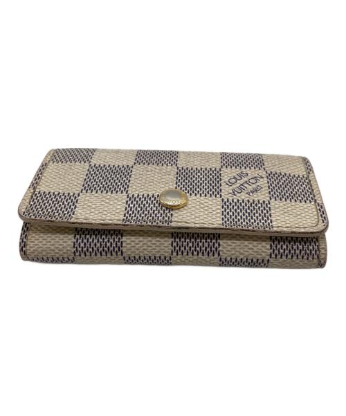 LOUIS VUITTON（ルイ ヴィトン）LOUIS VUITTON (ルイ ヴィトン) ダミエ・アズール ミュルティクレ4 アイボリー×ネイビーの古着・服飾アイテム