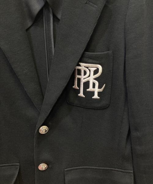 POLO RALPH LAUREN（ポロ・ラルフローレン）POLO RALPH LAUREN (ポロ・ラルフローレン) エンブレムテーラードジャケット ブラック サイズ:4(160/88A）の古着・服飾アイテム