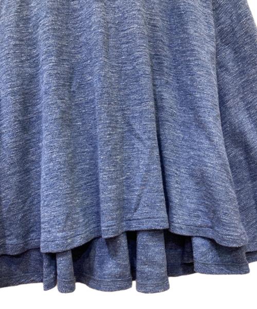 POLO RALPH LAUREN（ポロ・ラルフローレン）POLO RALPH LAUREN (ポロ・ラルフローレン) ヘンリーネックサーマルマーメイドワンピース ブルー サイズ:M(165/92A)の古着・服飾アイテム