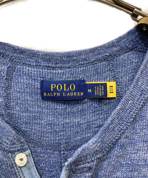 POLO RALPH LAUREN（ポロ・ラルフローレン）POLO RALPH LAUREN (ポロ・ラルフローレン) ヘンリーネックサーマルマーメイドワンピース ブルー サイズ:M(165/92A)の古着・服飾アイテム
