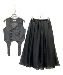 eimy istoire（エイミーイストワール）の古着「ベストwithオーガンジースカート」｜グレー