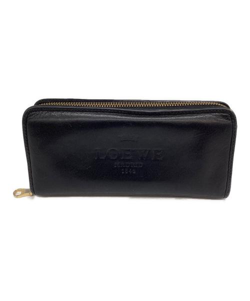 LOEWE（ロエベ）LOEWE (ロエベ) ラウンドファスナー財布 ブラックの古着・服飾アイテム