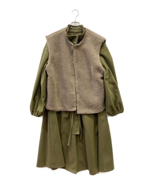 Bob（ボブ）Bob (ボブ) ベスト付きモッズコート オリーブ サイズ:Mの古着・服飾アイテム