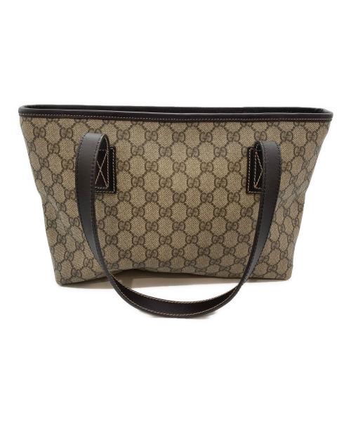 GUCCI（グッチ）GUCCI (グッチ) GGスプリーム トートバッグ ベージュの古着・服飾アイテム