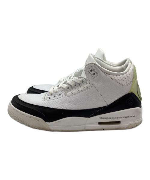 FRAGMENT DESIGN（フラグメントデザイン）FRAGMENT DESIGN (フラグメントデザイン) NIKE (ナイキ) Air Jordan 3 ハイカットスニーカー ホワイト サイズ:27.5の古着・服飾アイテム