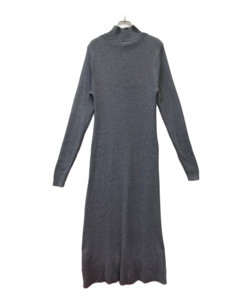 crewre（クルー）crewre (クルー) フロントフライニットワンピース グレー サイズ:2の古着・服飾アイテム