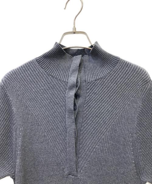 crewre（クルー）crewre (クルー) フロントフライニットワンピース グレー サイズ:2の古着・服飾アイテム