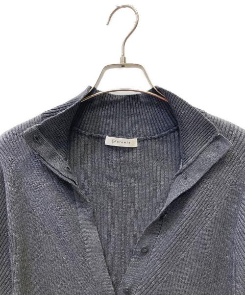crewre（クルー）crewre (クルー) フロントフライニットワンピース グレー サイズ:2の古着・服飾アイテム