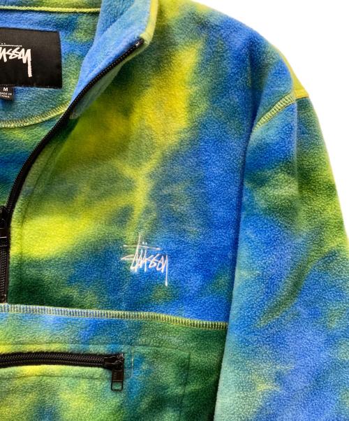 stussy（ステューシー）stussy (ステューシー) Polar Fleece Mock Neck ブルー×グリーン サイズ:Ｍの古着・服飾アイテム