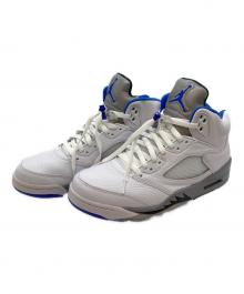 NIKE（ナイキ）の古着「AIR JORDAN5 RETRO レトロ "Stealth 2.0"（エアジョーダン5レトロ）」｜ホワイト×ブルー