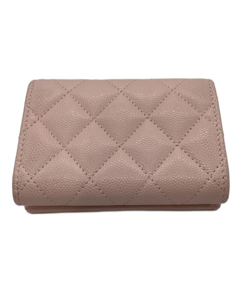CHANEL（シャネル）CHANEL (シャネル) 3つ折り財布 ピンクの古着・服飾アイテム