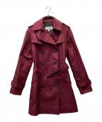 COACHコーチ）の古着「トレンチコート」｜ワインレッド