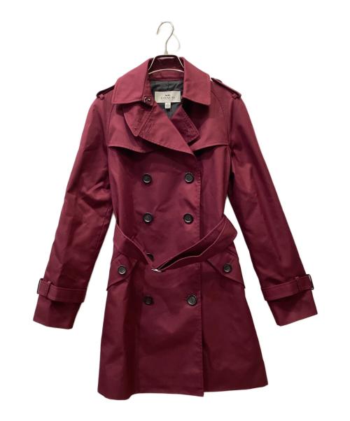 COACH（コーチ）COACH (コーチ) トレンチコート ワインレッド サイズ:XSの古着・服飾アイテム