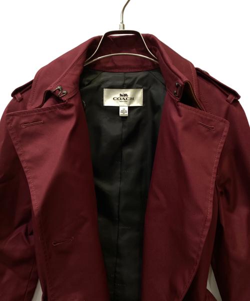 COACH（コーチ）COACH (コーチ) トレンチコート ワインレッド サイズ:XSの古着・服飾アイテム