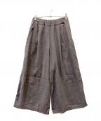 SHORT CUT FOR MARKSショートカットフォーマークス）の古着「シルク混リネンワイドパンツ」｜グレー