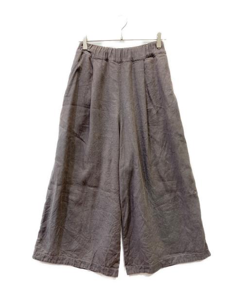 SHORT CUT FOR MARKS（ショートカットフォーマークス）SHORT CUT FOR MARKS (ショートカットフォーマークス) シルク混リネンワイドパンツ グレー サイズ:FREEの古着・服飾アイテム