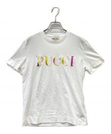 Emilio Pucci（エミリオ プッチ）の古着「ロゴ半袖Tシャツ」｜ホワイト