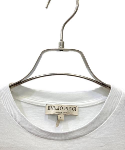 Emilio Pucci（エミリオ プッチ）Emilio Pucci (エミリオ プッチ) ロゴ半袖Tシャツ ホワイト サイズ:Mの古着・服飾アイテム