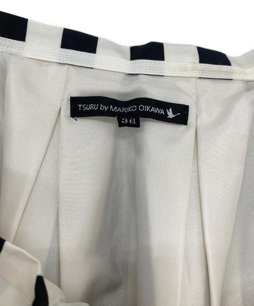 TSURU by MARIKO OIKAWA（ツルバイマリコオイカワ）TSURU by MARIKO OIKAWA (ツルバイマリコオイカワ) ストライプスカート ホワイト×ブラック サイズ:36の古着・服飾アイテム