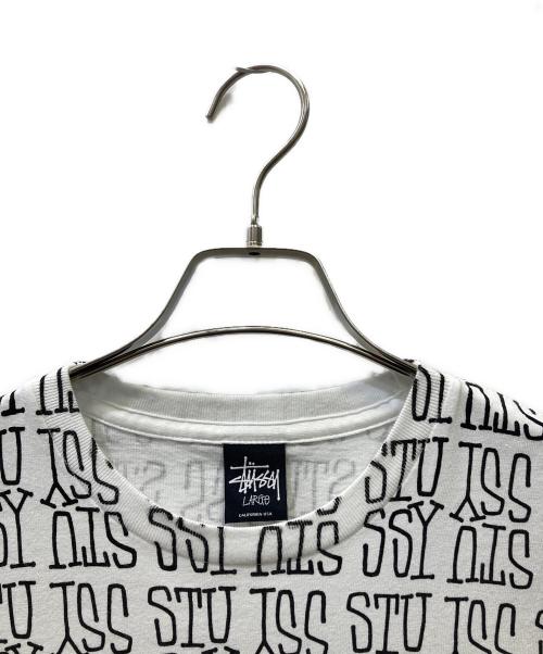 stussy（ステューシー）stussy (ステューシー) 半袖カットソー ホワイト×ブラック サイズ:Lの古着・服飾アイテム
